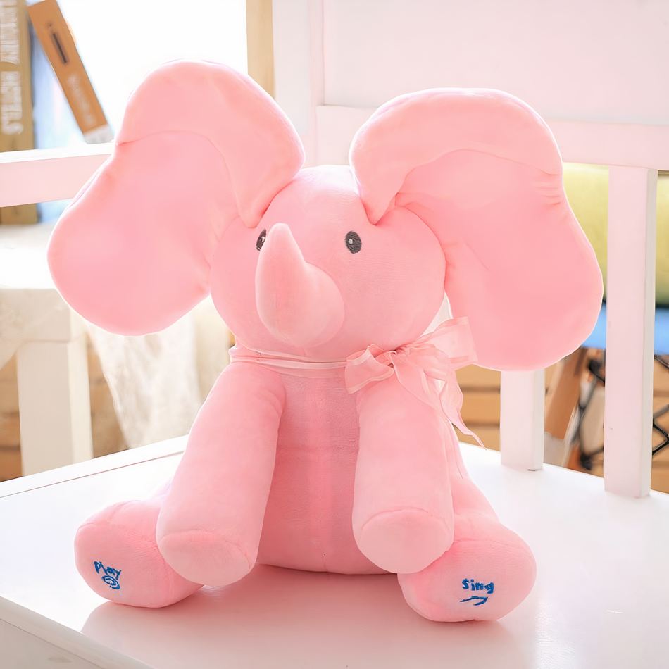 Peluche éléphant interactive douce éveil enfant