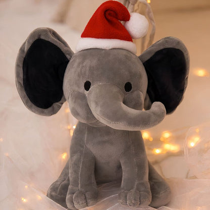 Peluche éléphant Noël douce festive enfant câlin