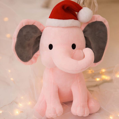 Peluche éléphant Noël douce festive enfant câlin