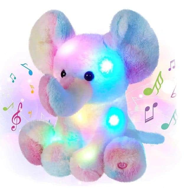 Peluche éléphant veilleuse douce chambre enfant nuit
