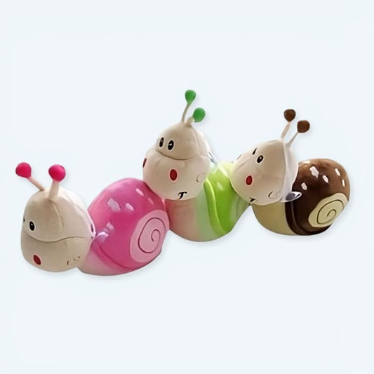 Peluche escargot doux surprise enfant câlin amusant