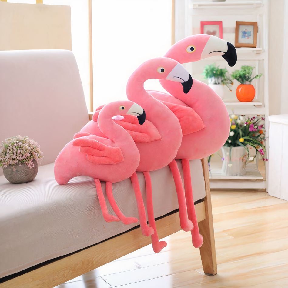 Peluche flamant rose géant doux chambre enfant déco