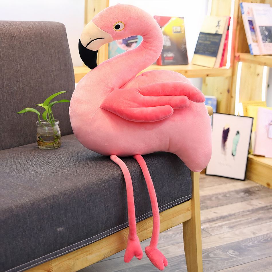 Peluche flamant rose géant doux chambre enfant déco