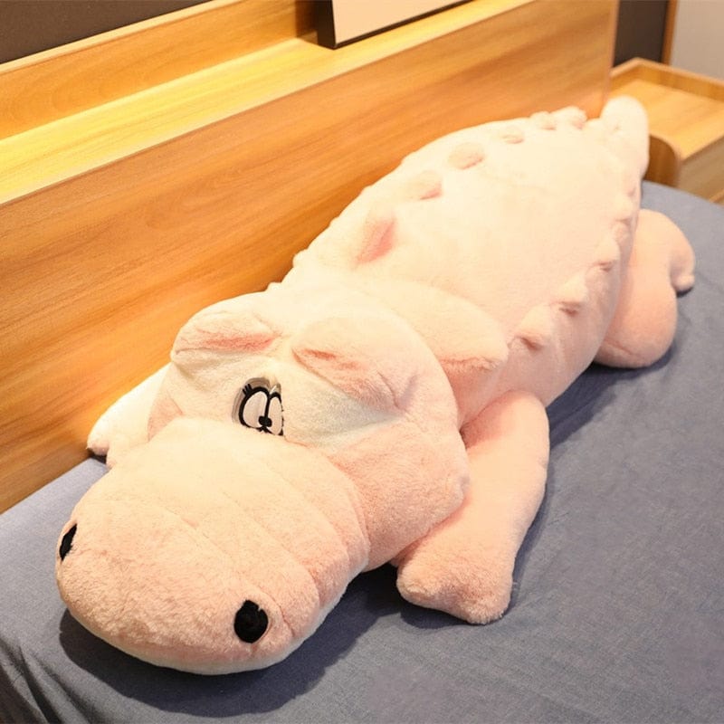 Peluche géante crocodile aux gros yeux