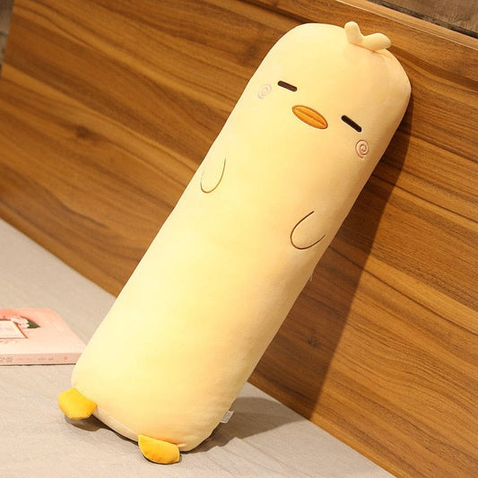 Peluche géante poussin fatigué
