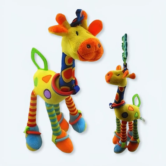 Peluche girafe hochet doux enfant éveil jungle