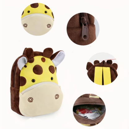 Peluche girafe sac à dos doux enfant jungle amusant