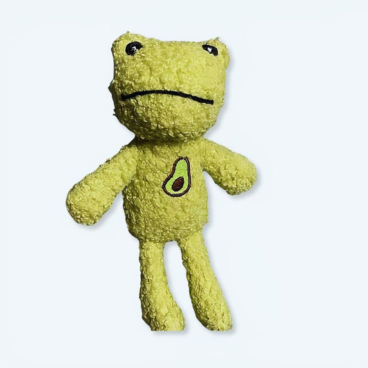 Peluche grenouille verte avocat douce et câline enfant