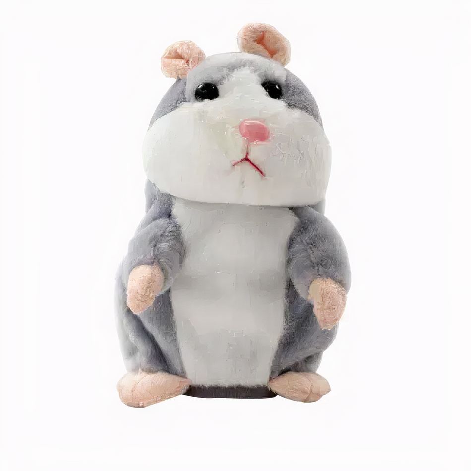Peluche Hamster gris interactif doux enfant amusant