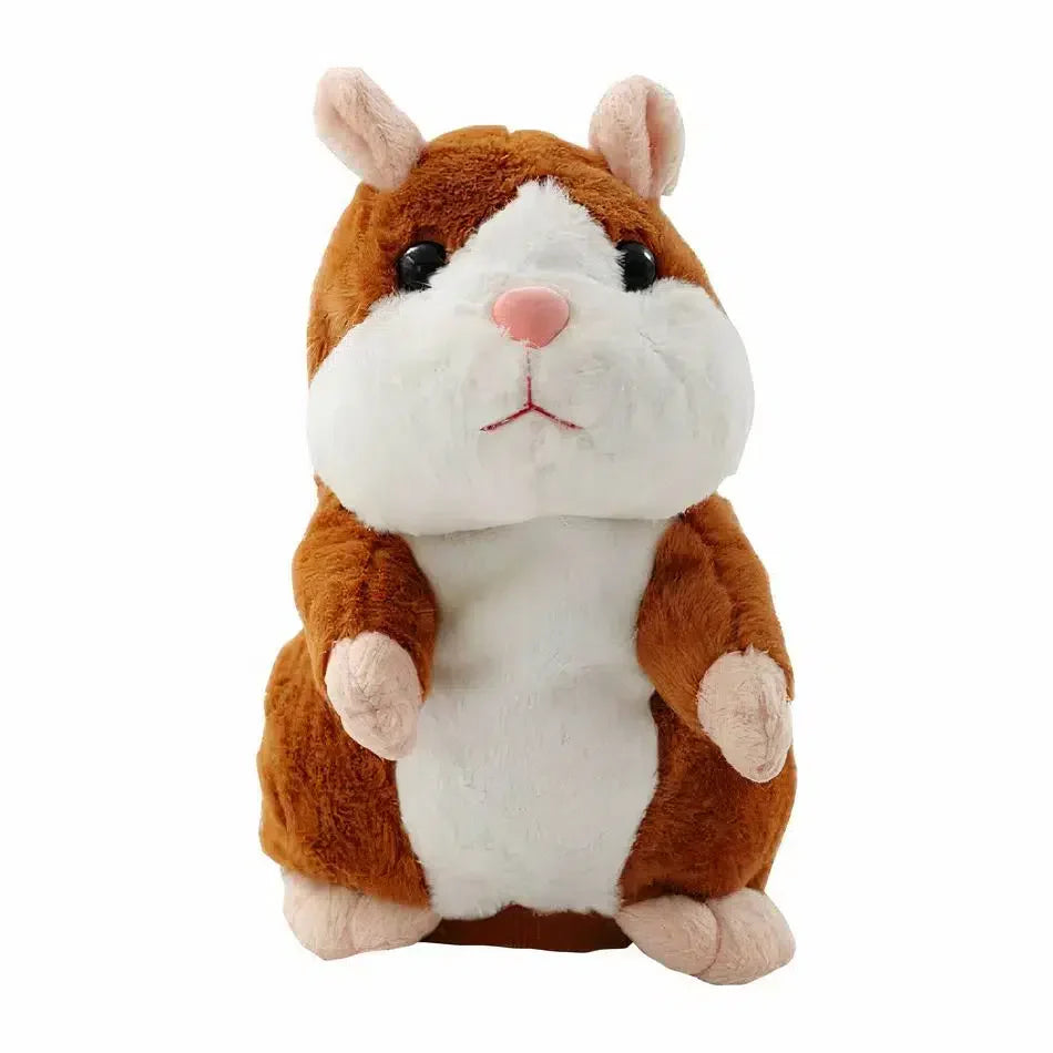 Peluche hamster marron interactif doux enfant