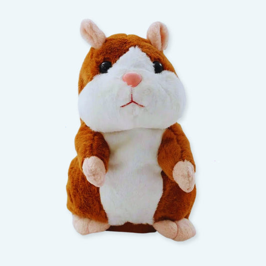 Peluche hamster marron interactif doux enfant