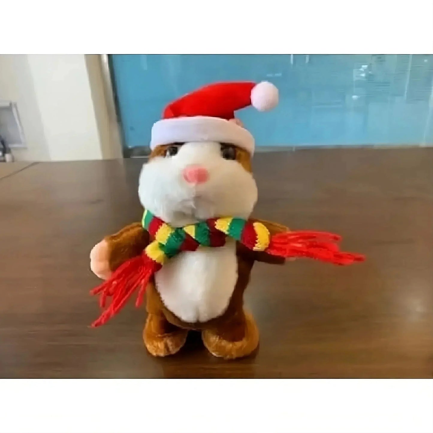Peluche Hamster Noël interactif doux festif câlin