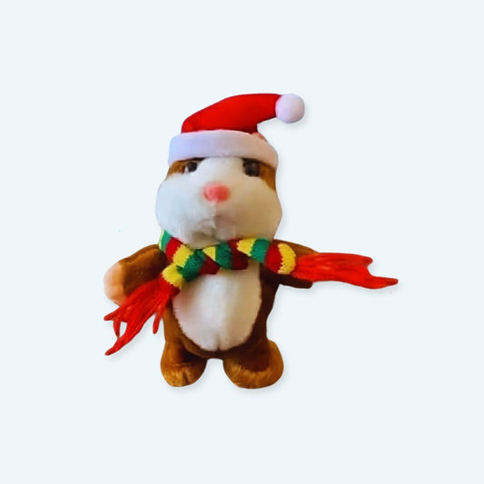 Peluche Hamster Noël interactif doux festif câlin