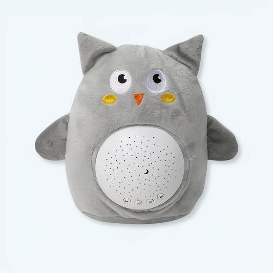 Peluche hibou bruit blanc apaisant doux sommeil enfant