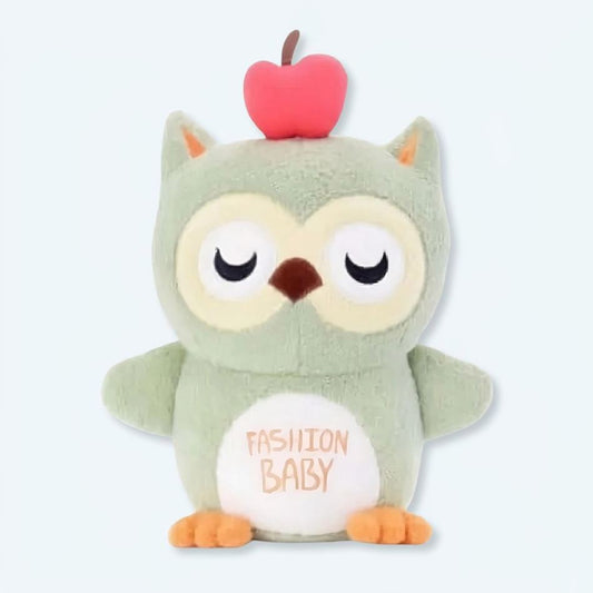 Peluche hibou gris doux nuit cocooning chambre chaleureuse