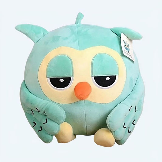Peluche hibou vert doux et câlin pour décoration chambre