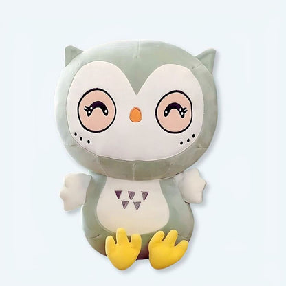 Peluche hibou vert kawaii doux pour déco enfant