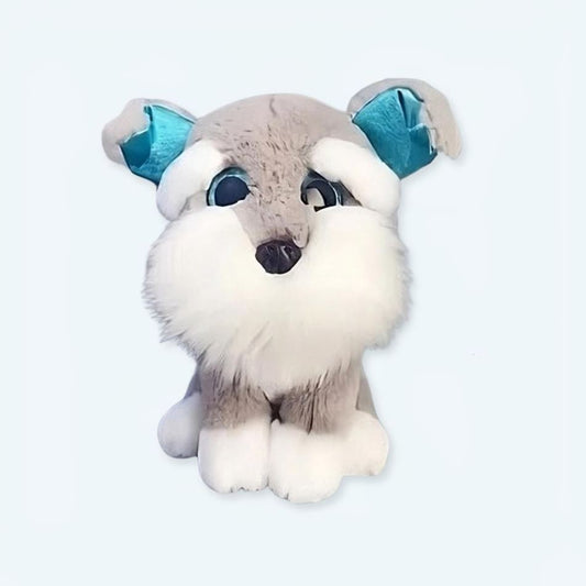 Peluche husky gris doux hiver compagnon enfant