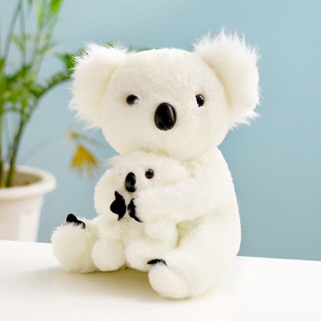 Peluche Koala Blanc Avec Bébé  Luna | Peluche World