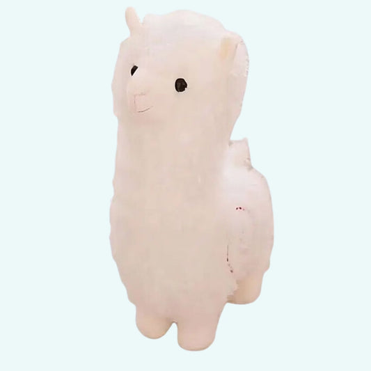 Peluche lama alpaga blanc doux câlin enfant chambre