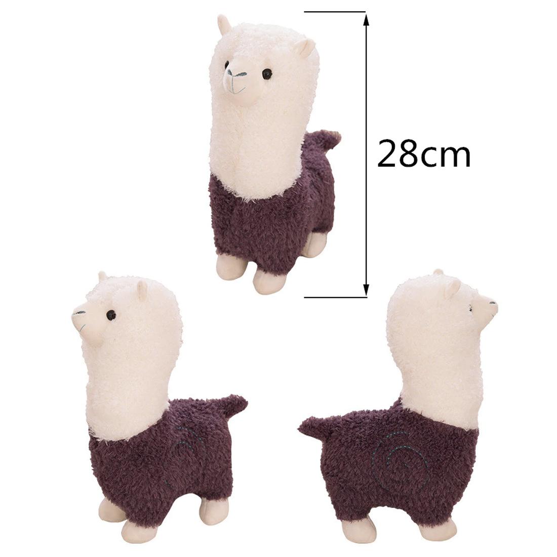 Peluche lama alpaga violet doux et câlin enfant