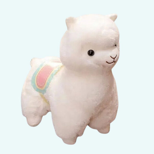 Peluche lama blanc doux câlin enfant chambre déco