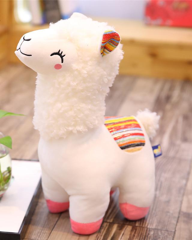 Peluche lama coloré doux arc-en-ciel pour enfant