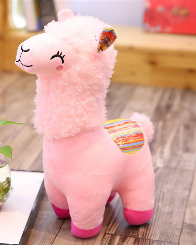 Peluche lama coloré doux arc-en-ciel pour enfant