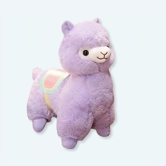 Peluche lama violet doux câlin enfant univers magique
