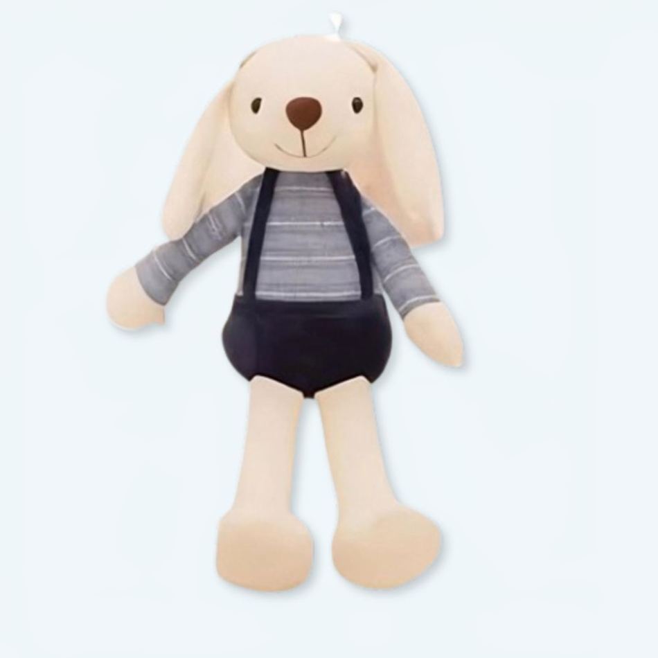 Peluche lapin bleu doux câlin enfant chambre déco