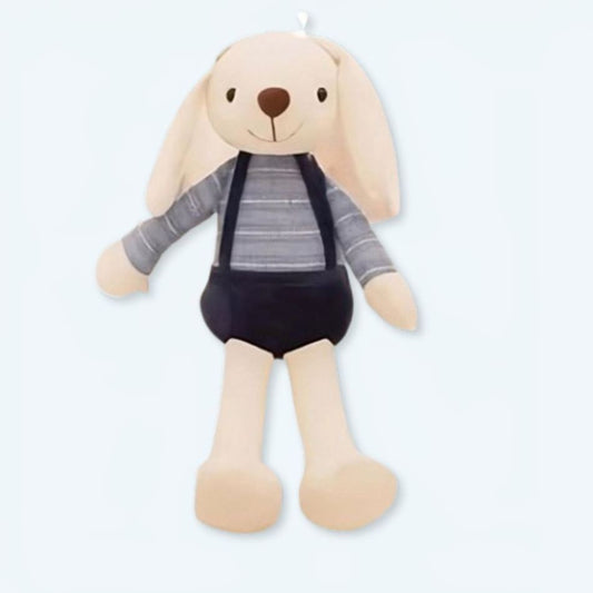 Peluche lapin bleu doux câlin enfant chambre déco