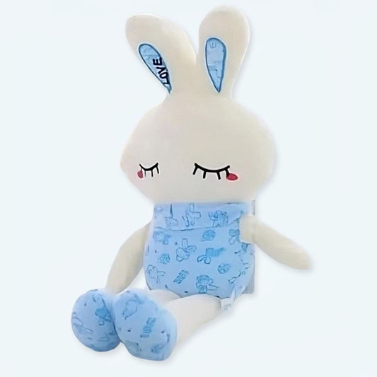 Peluche lapin bleu lumineux doux nuit enfant chambre