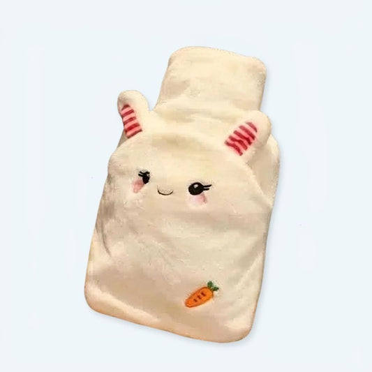 Peluche lapin bouillote douce carotte réchauffante hiver