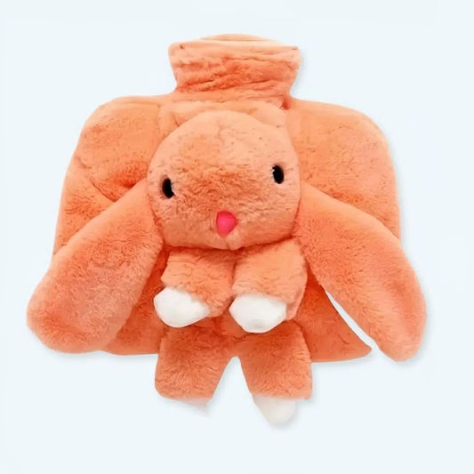 Peluche lapin bouillote douce réconfort hiver chaleureux