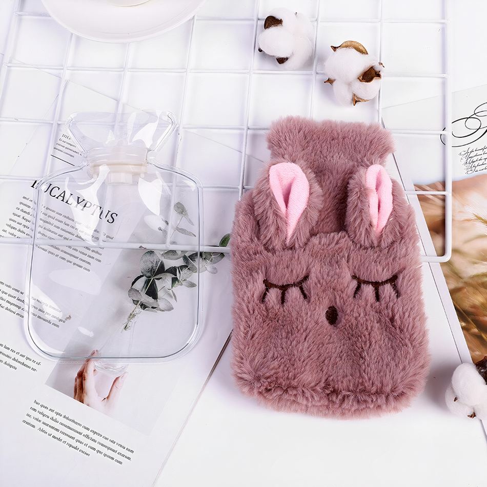 Peluche lapin chauffante douce confort hiver chaleureux