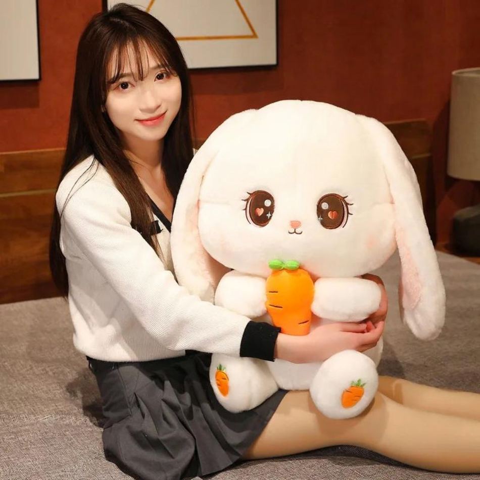 Peluche lapin doux câlin enfant carotte amusante