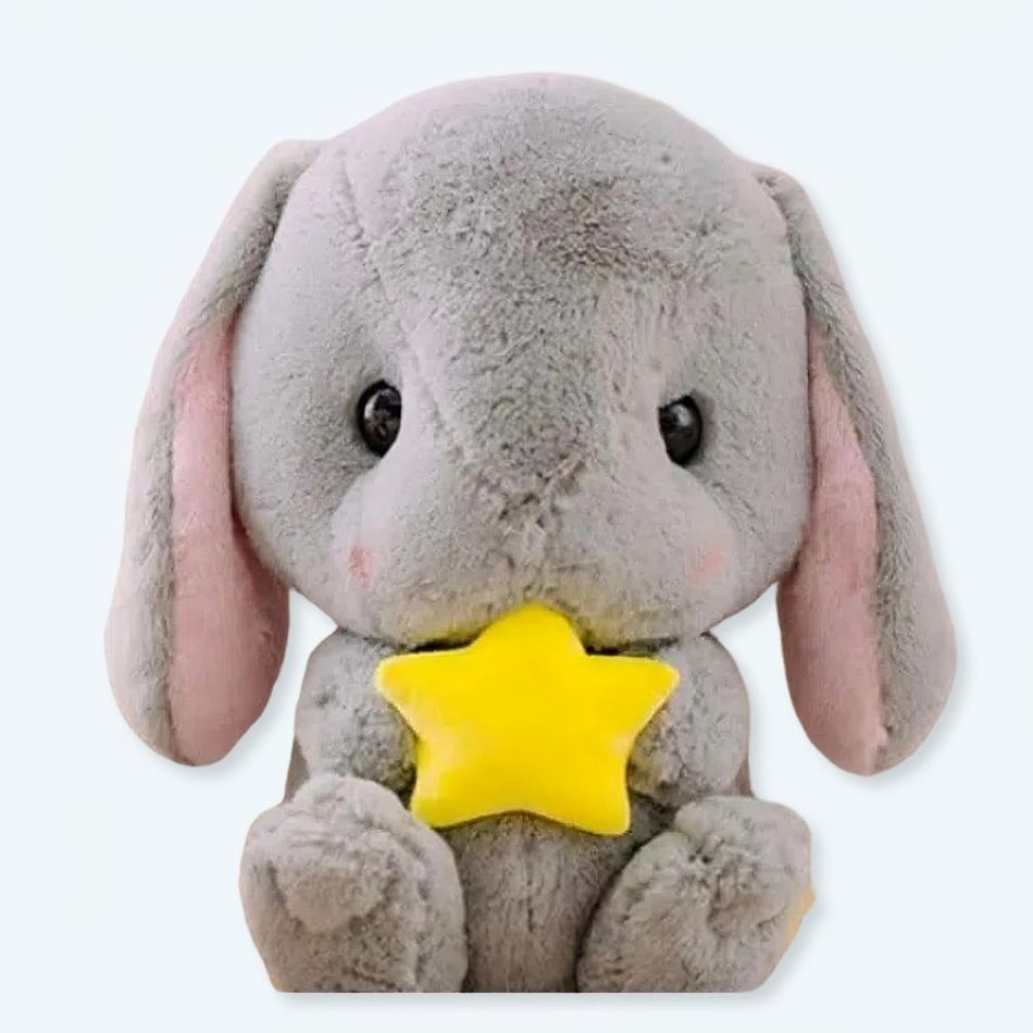 Peluche lapin étoile doux coton enfant câlin nuit