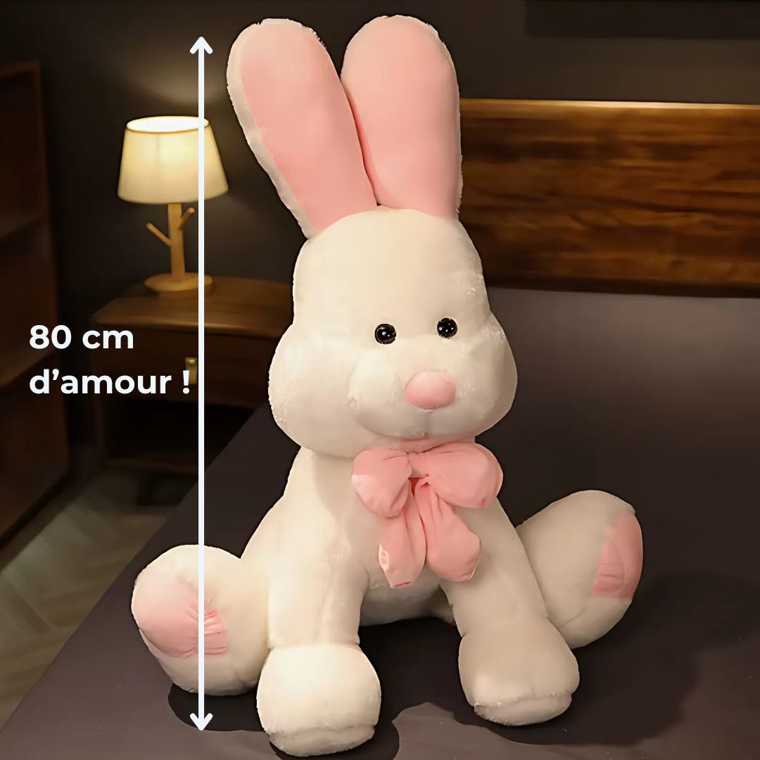 Peluche lapin géant blanc doux câlin enfant chambre