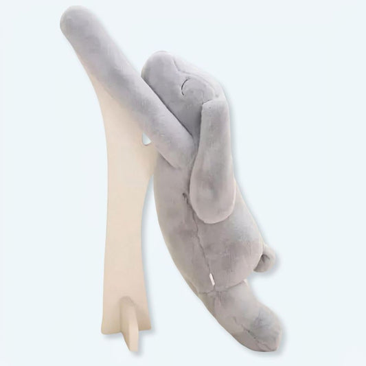 Peluche lapin géant gris doux enfant câlin XXL