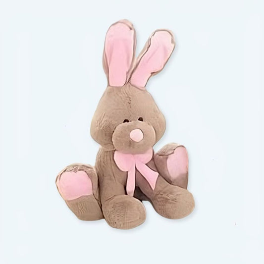 Peluche lapin géant marron doux pour câlins enfant