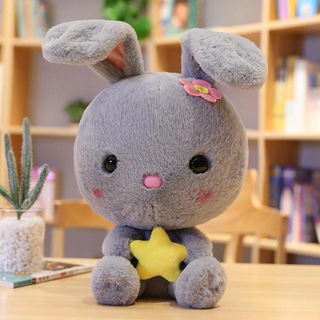 Peluche Lapin Gris  Angel | Peluche World