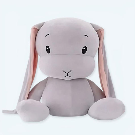 Peluche lapin gris doux enfant câlin univers animal