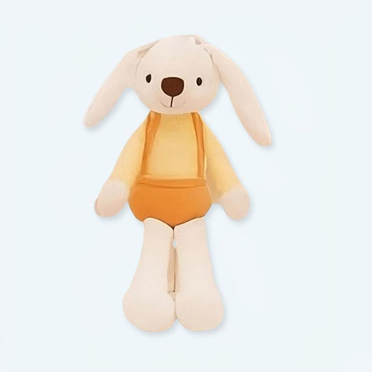 Peluche lapin jaune câlin doux enfant printemps