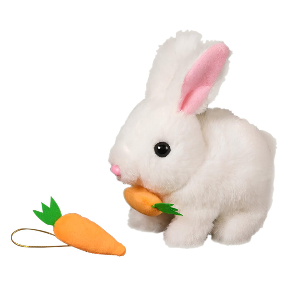 Peluche lapin Pâques électrique doux lumineux enfant