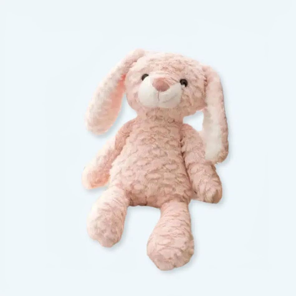Peluche lapin rose câlin tout doux enfant douillet