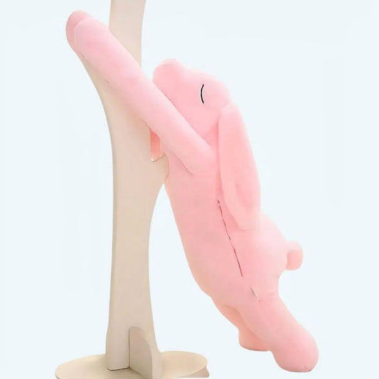 Peluche lapin rose géant doux et câlin enfant