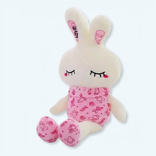 Peluche lapin rose lumineux doux compagnon nuit enfant