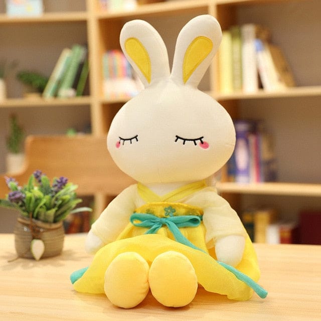 Peluche Lapin XXL  Nibbles | Peluche World Jaune Yeux Fermé