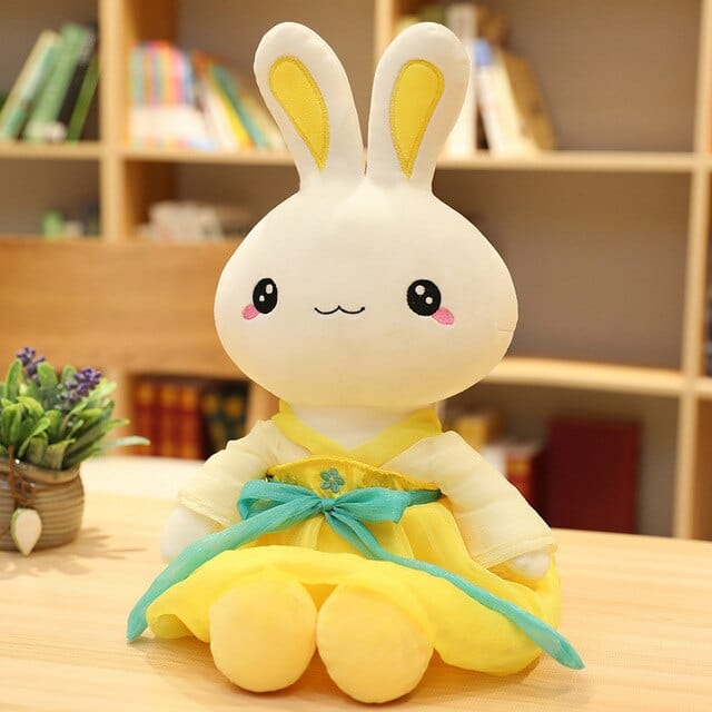 Peluche Lapin XXL  Nibbles | Peluche World Jaune Yeux Ouvert