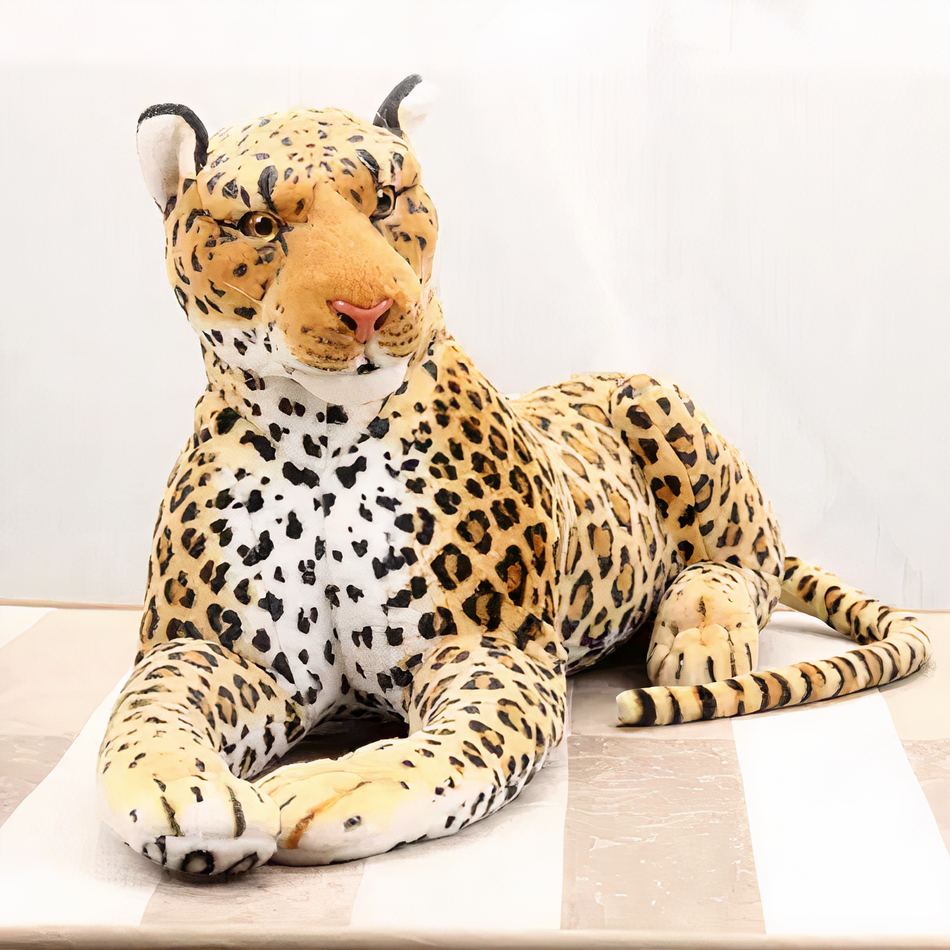 Peluche Léopard géant doux enfant jungle câlin